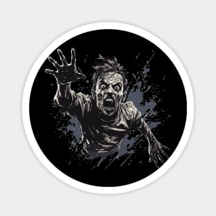 Nightmare Grasp: Terrifying Zombie Hand T-Shirt Design Magnet